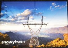 Load image into Gallery viewer, Tin Magnet - Snowy Hydro Power Lines

